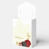 Rote und schwarze Blume, botanische Hochzeit Geschenkschachtel (Geöffnet)