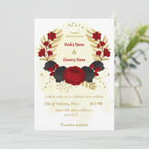 Rote und schwarze Blume Goldhochzeit