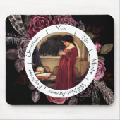 Rote und schwarze Blume Pendulumboard Mousepad (Vorne)