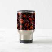 rote und schwarze Blume Reisebecher (Mittel)