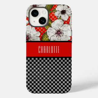 Rote und schwarze Blume Telefongehäuse Case-Mate iPhone 14 Hülle