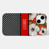 Rote und schwarze Blume Telefongehäuse Case-Mate iPhone Hülle (Rückseite (Horizontal))