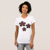 rote und schwarze Blumen T-Shirt (Vorne ganz)