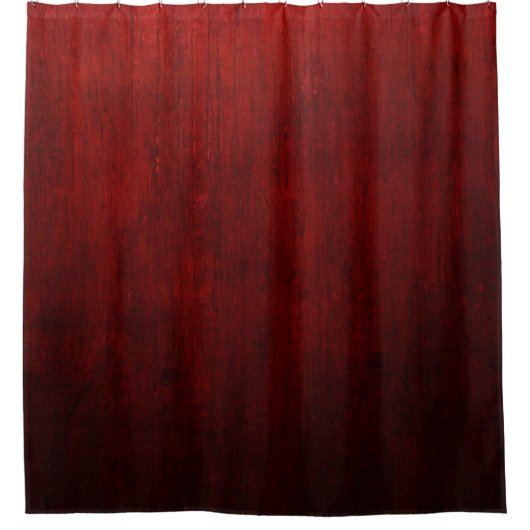 Rote und schwarze Blumentextilien Duschvorhang (Vorderseite)