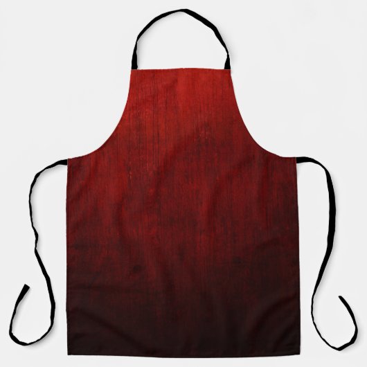 Rote und schwarze Blumentextilien Schürze (Vorderseite)