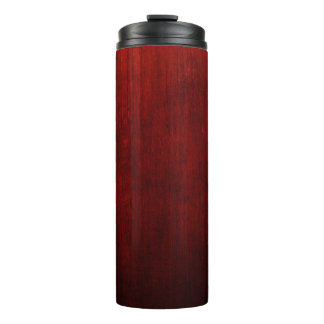 Rote und schwarze Blumentextilien Thermosbecher