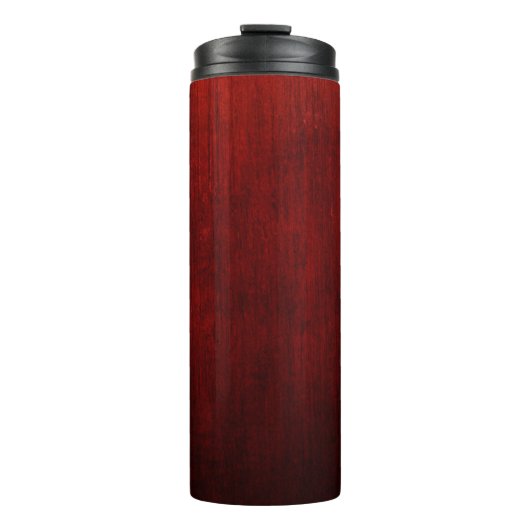 Rote und schwarze Blumentextilien Thermosbecher (Vorderseite)