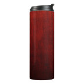 Rote und schwarze Blumentextilien Thermosbecher (Nach links gedreht)