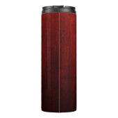 Rote und schwarze Blumentextilien Thermosbecher (Rückseite)