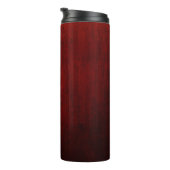Rote und schwarze Blumentextilien Thermosbecher (Nach rechts gedreht)