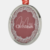 Rote und schwarze Blumenverzierungen Ornament Aus Metall (Links)