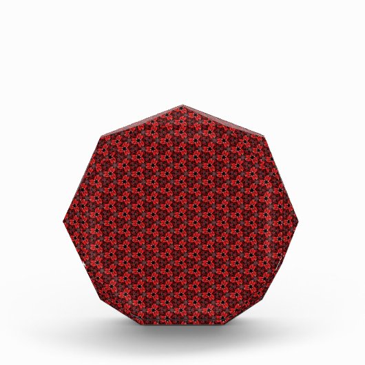 Rote und Schwarze Blüten - Octagonal Foto Block an (Vorderseite)