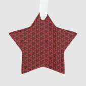 Rote und schwarze Blütenschmuck Ornament (Rückseite)