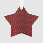 Rote und schwarze Blütenschmuck Ornament (Vorderseite)