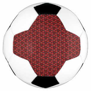 Rote und Schwarze Blütenshow - Fußballball Fußball