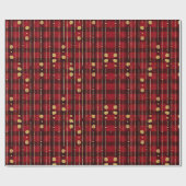 Rote und schwarze Büffel kariert Geschenkpapier (Flach)