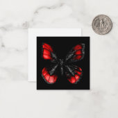 Rote und schwarze Butterfly Mitteilungskarte (Vorderseite/Rückseite Beispiel)