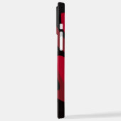 rote und schwarze Camouflage iPhone Hülle (Linke Seite)