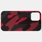 rote und schwarze Camouflage iPhone Hülle (Hinten horizontal)