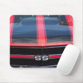 Rote und schwarze Chevelle SS Mausunterlage Mousepad (Mit Mouse)