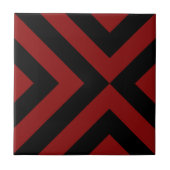 Rote und schwarze Chevronen Fliese (Vorderseite)