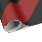 Rote und schwarze Chevronen Geschenkpapier (Rolleneckpunkt)