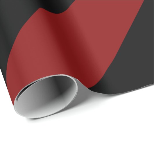 Rote und schwarze Chevronen Geschenkpapier (Rolleneckpunkt)