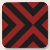 Rote und schwarze Chevronen Getränkeuntersetzer (Vorderseite)