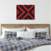 Rote und schwarze Chevronen Leinwanddruck (Insitu (Schlafzimmer))