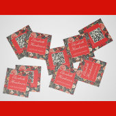 Rote und schwarze Creme-Pilotenkarte Telefonnummerkarte