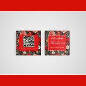 Rote und schwarze Creme-Pilotenkarte Telefonnummerkarte