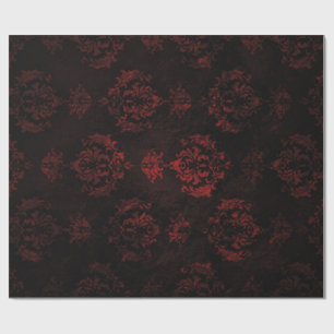 Rote und schwarze Damast-Geschenk-Verpackung Geschenkpapier