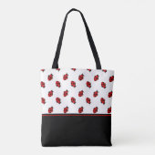 Rote und schwarze Dame Bugs | personalisiert Tasche (Rückseite)