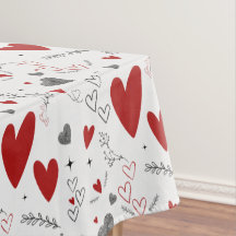 Rote und schwarze Doodle-Herzen Liebe 