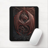 Rote und schwarze Drachenmousepads Mousepad (Mit Mouse)