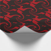 Rote und schwarze Drehung Geschenkpapier (Ecke)