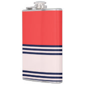 Rote und schwarze, einheitliche Streifen Flachmann (Links)