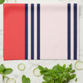 Rote und schwarze, einheitliche Streifen Geschirrtuch (Gefaltet)