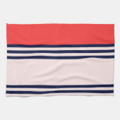 Rote und schwarze, einheitliche Streifen Geschirrtuch (Horizontal)