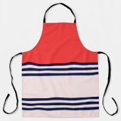 Rote und schwarze, einheitliche Streifen Schürze (Vorderseite)