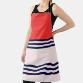 Rote und schwarze, einheitliche Streifen Schürze (InSitu)