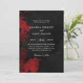 Rote und Schwarze Einladungen (Stehend Vorderseite)