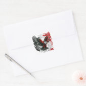 rote und schwarze Etiketten Quadratischer Aufkleber (Umschlag)