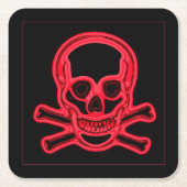 Rote und schwarze Farben, digitale Kunst Rechteckiger Pappuntersetzer (Vorderseite)