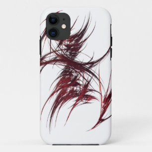 rote und schwarze Fasern iPhone 11 Hülle