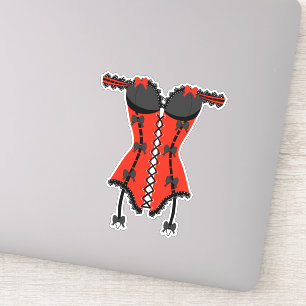 Rote und schwarze Fingerie Aufkleber