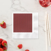 Rote und Schwarze Flora Show Cocktail Napkins Serviette (Beispiel)