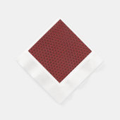 Rote und Schwarze Flora Show Cocktail Napkins Serviette (Ecke)