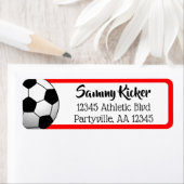 Rote und schwarze Fußballadresse (Insitu)