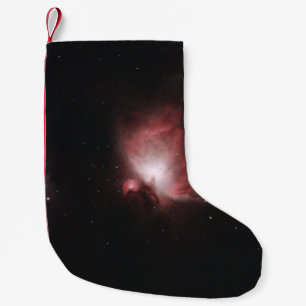 ROTE UND SCHWARZE GALAXIE MIT STERNEN KLEINER WEIHNACHTSSTRUMPF